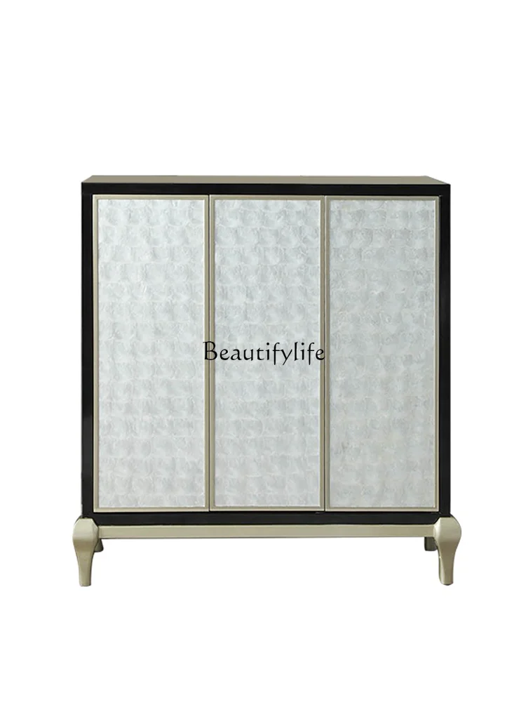 American Light Luxury Shell Entrance Cabinet Post-Modern Simple Curio Cabinet