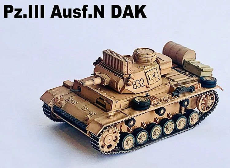 DG63260 1/72 German Tank No. 3 N-type DAK  501 Heavy Armored Battalion Tunisia  Finished product collection model