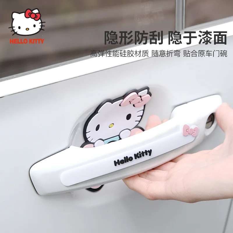 

Kawaii Sanrio Car Door Anti-Scratch and Anti-Collision Strips Soft Plastic Sticker Door Handle Protector Auto Sedan Parts Gift