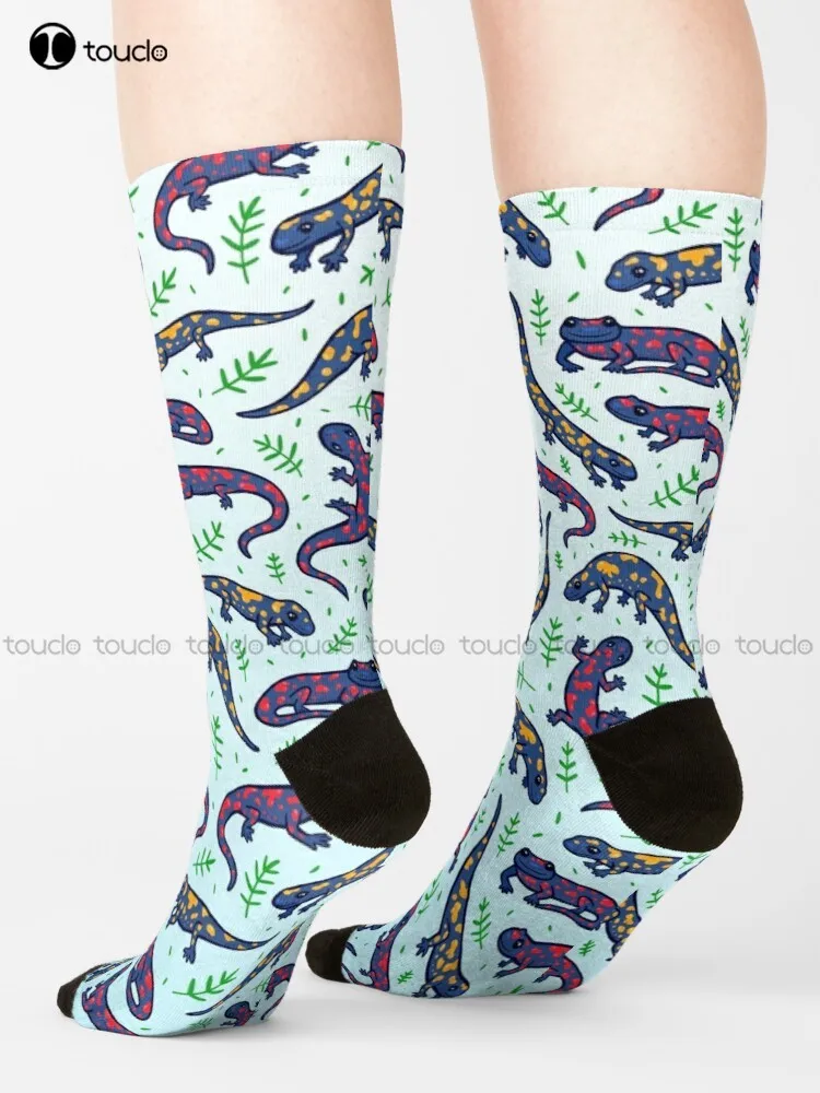 Fire Salamanders Socks Socks For Men Personalized Custom 360° Digital Print Gift Harajuku Unisex Adult Teen Youth Socks Colorful