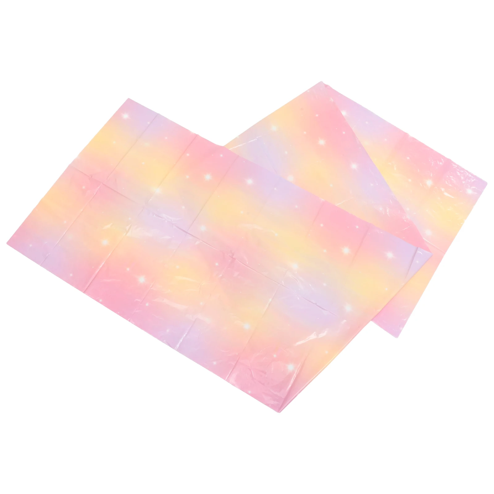 

Rainbow Tablecloth 137x274cm Birthday Party Supplies Disposable Plastic Table Cover Kids Rectangular Tablecloth Vivid Atmosphere