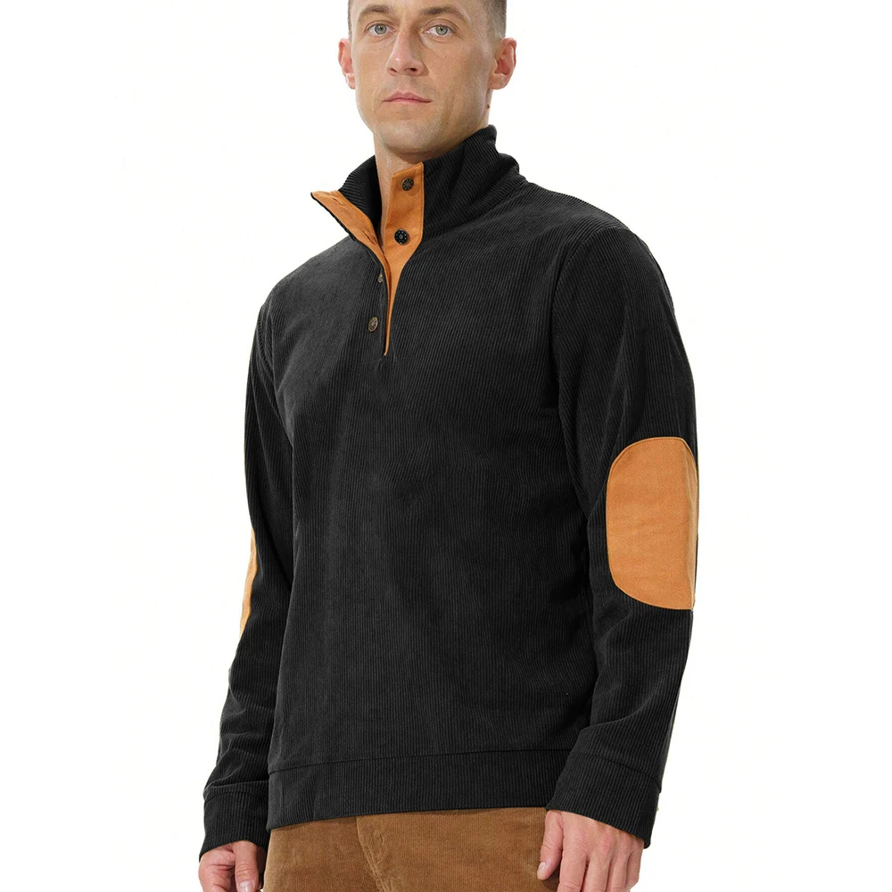 Sweat-shirt patchwork à manches longues pour hommes, veste décontractée, pull, vêtements de sport, sports de plein air, automne, nouveau, 2024