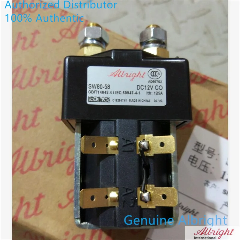 

Genuine Albright SW80 SW80-58 SW80-35 12V Contactor Solenoid Relay,Eelctric Forklift Stacker Pallet Truck Vehicle Golf Cart Part