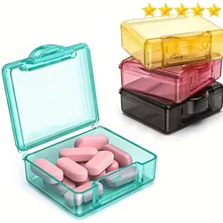 【Hot sales】3pcsSmall pill box, mini transparent plastic pill box, easy to carry, compact, easy to carry