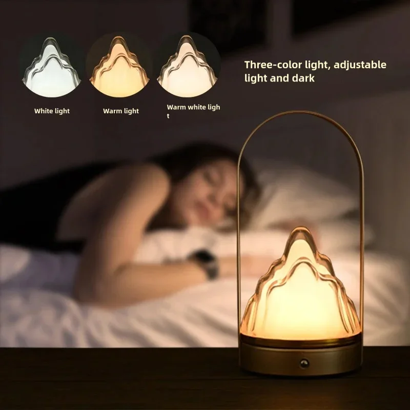 Iceberg Handheld Hanging Lamp Desktop Ornament LED Creative Atmosphere Small Night Light Personalized Decoration Desk Lamp