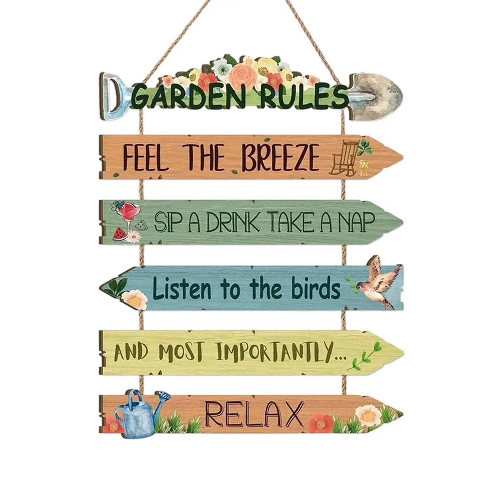 Wooden Decorative Hanging Signs Rustic Wall Hanging Plaque Sign Decorations Wall Sign for Outdoor Porch Yard Shed Lawn Decor