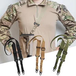 Tactical Two Points Sling Bungee Shoulder Strap Nylon Rifle Belt Heavy Duty Sling For Outdoor Hunting Sports Accessories