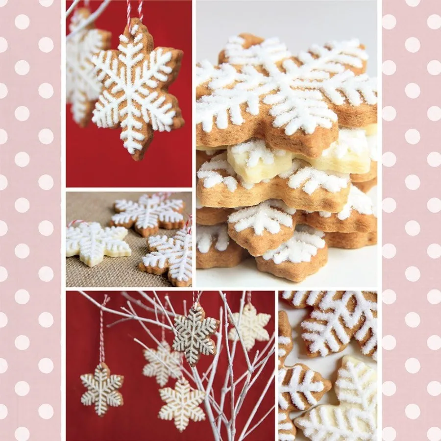 Snowflake Set - 9 Piece Stainless Steel Snowflake Ce Cutters and 3D Christmas Tree for Christmas Holiday Winter Baking