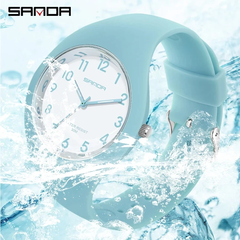 SANDA 6056 New Fashion Trend Women\'s Watches Sports 5Bar Waterproof Wristwatch for Woman Watch Casual Clocks Relogio Masculino