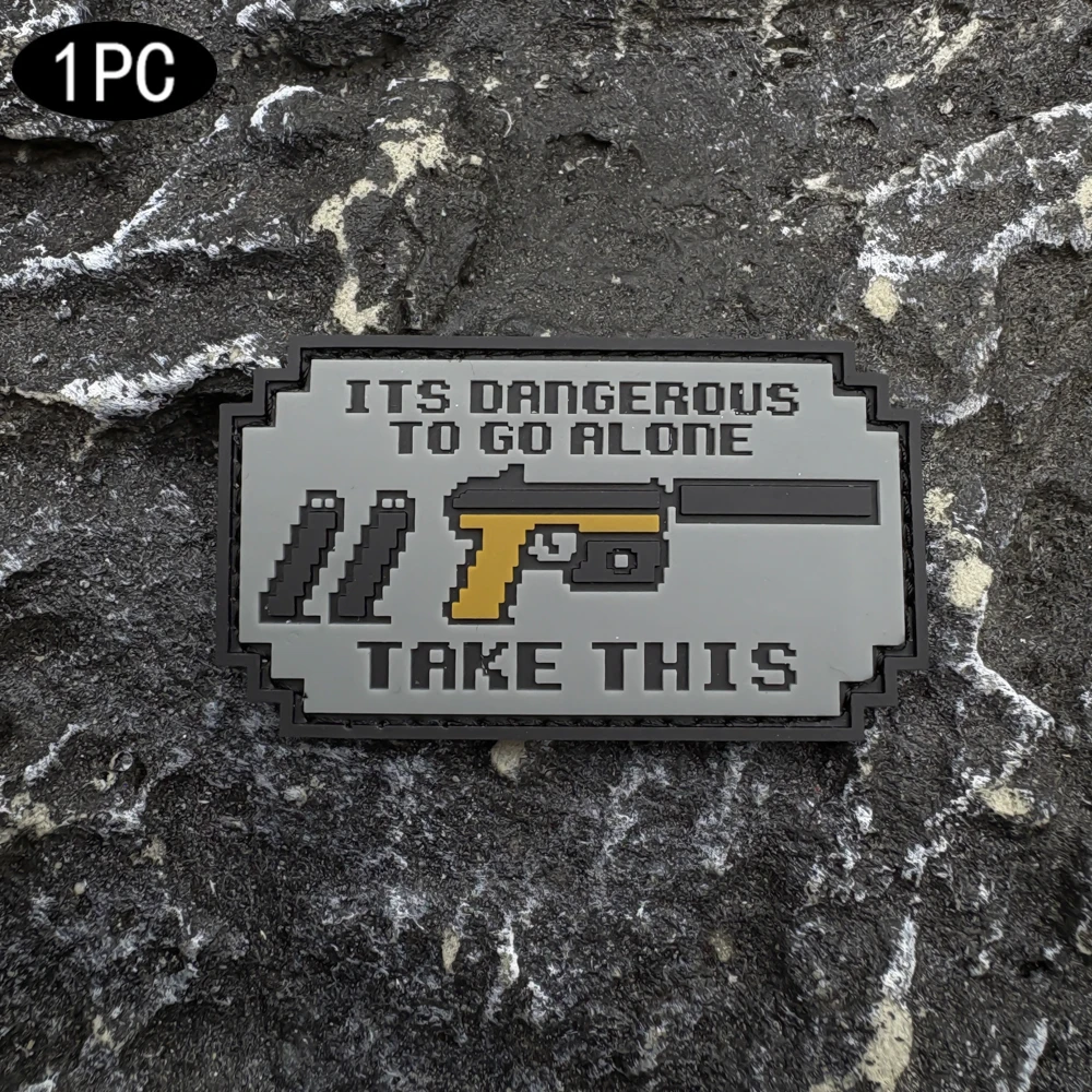 Pixel-Style Cut-Edge Colorful Horizontal-Shaped Patch, Luminous in the Dark, Made of Pvc, Armband, Bag, Clothing Decoration Patch, Comes with Matching Felt-Backed Badge Patch