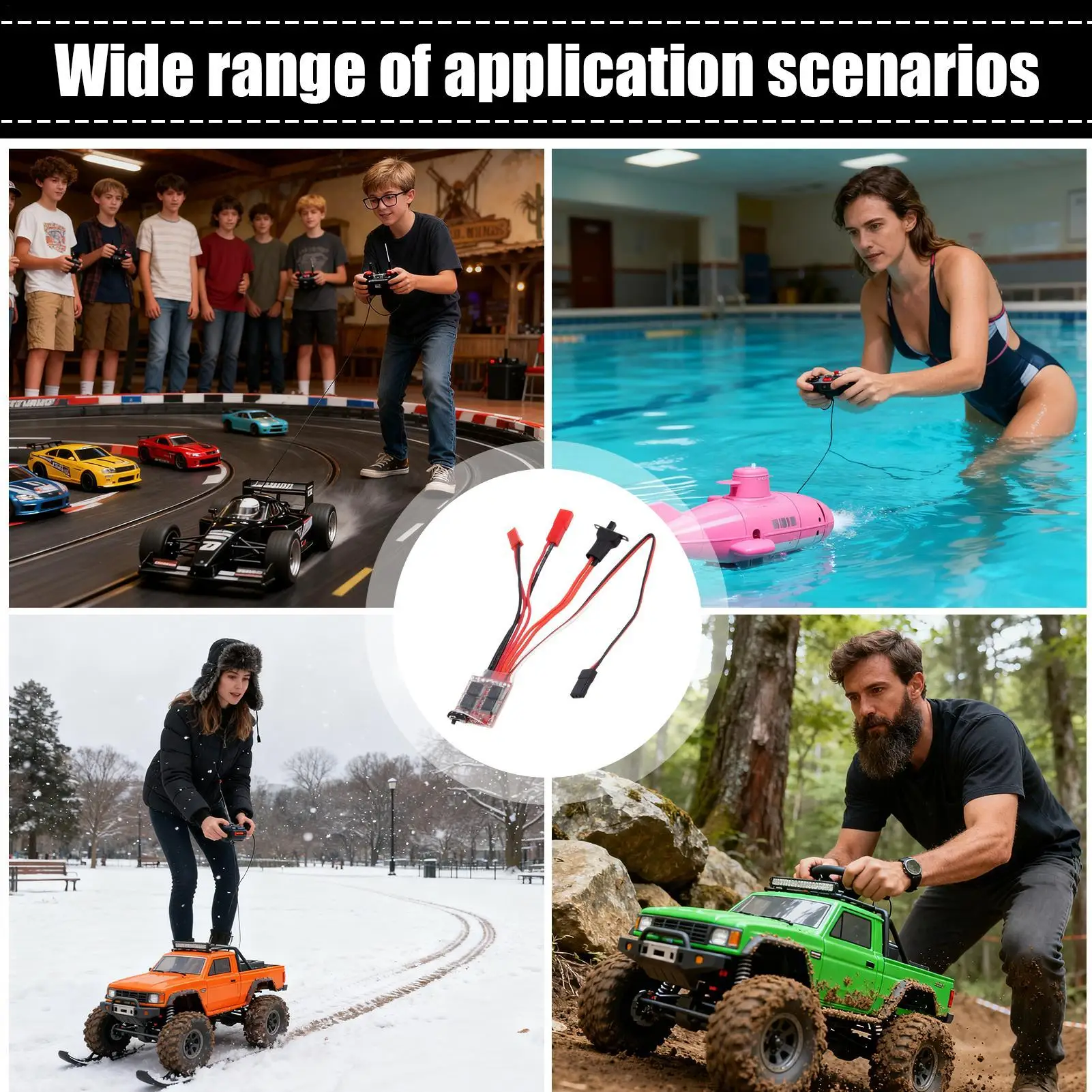 نحى ESC كفاءة عالية متعدد المستويات تعديل التيار نماذج RC ثنائي الاتجاه نحى ESC للمروحة قارب تحت الماء #5