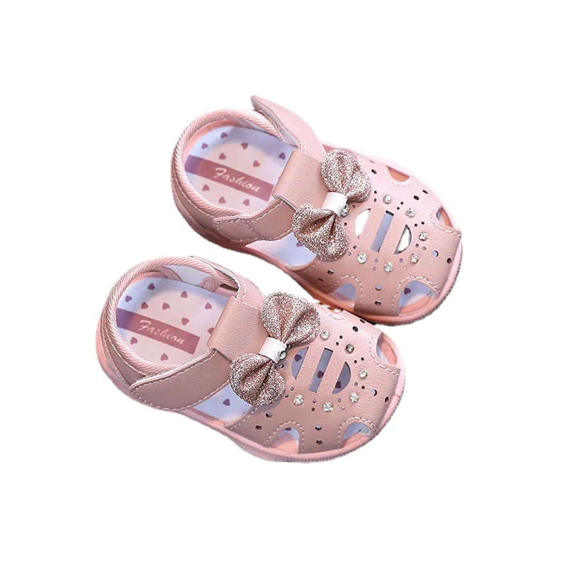 босоножки Summer New Baby Soft Sole Walking Shoes Baby\'s Name Is Sandals 0-3 Year Old Girl Princess Baby Shoes Children\'s Shoes