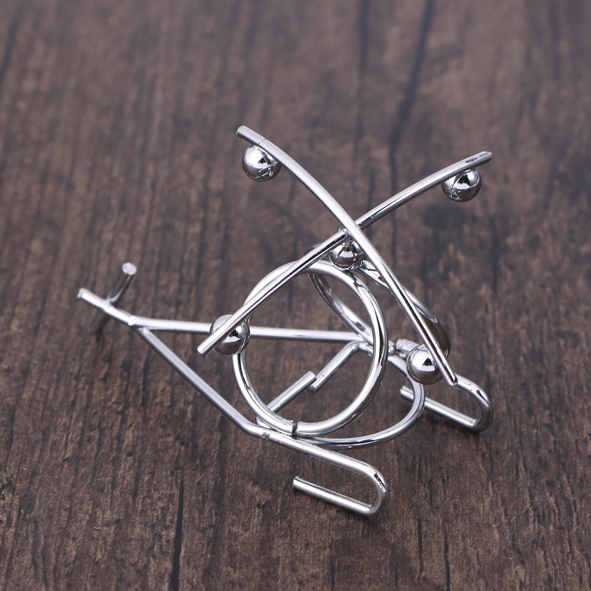 

Balanced Ball Tumbler Mini Helicopter Shape Metal Figurine Decor Balancing Toy for Desk Home Science Gift