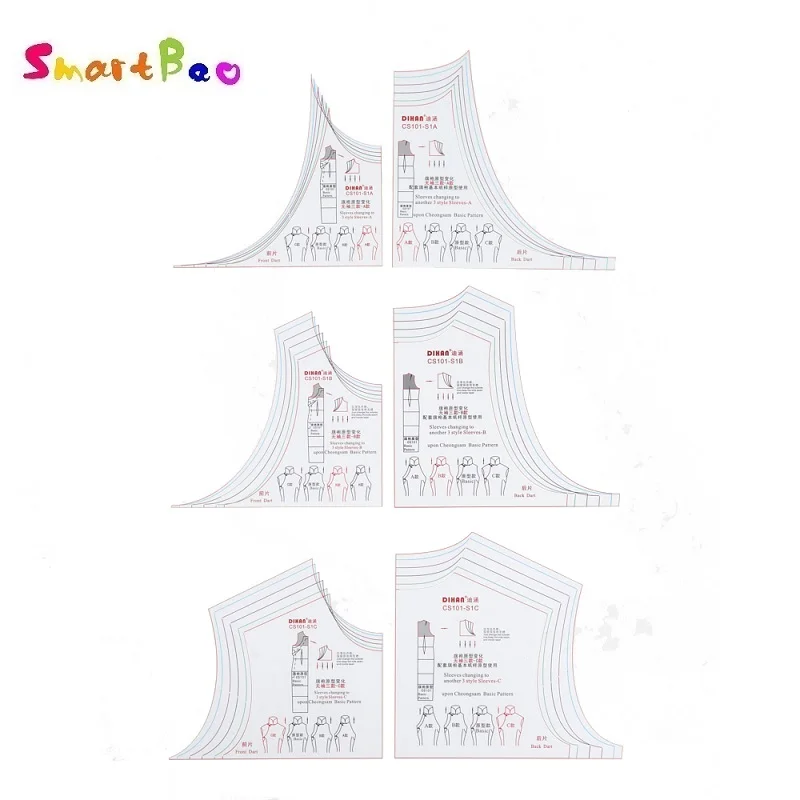 

Шаблон для выкройки рукавов для чонсама – варианты без рукавов, с рукавами-крылышками и длинными рукавами CS101-S