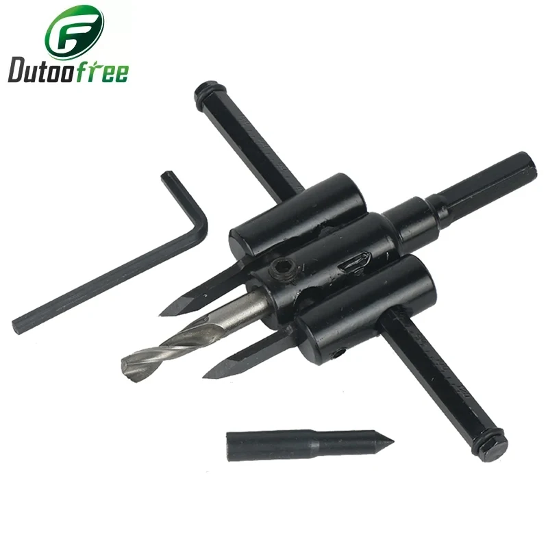 

Adjustable Wood Drywall Circle Hole Drill Cutter Bit Saw Use 30mm To 200mm Circle Hole Saw Cutter Drill Bit SH-058