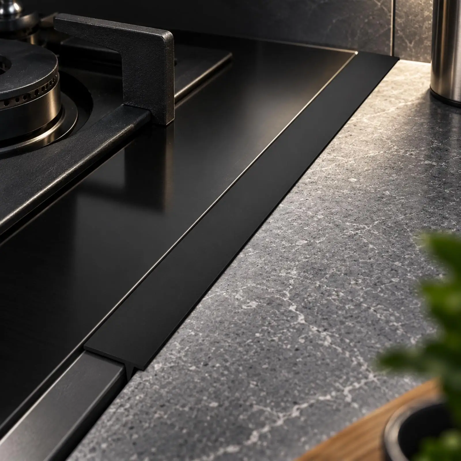 Heat Resistant Silicone Kitchen Gap Seal Strip for Cooktop Countertop Cross Insertion Edge Cleaning Helper