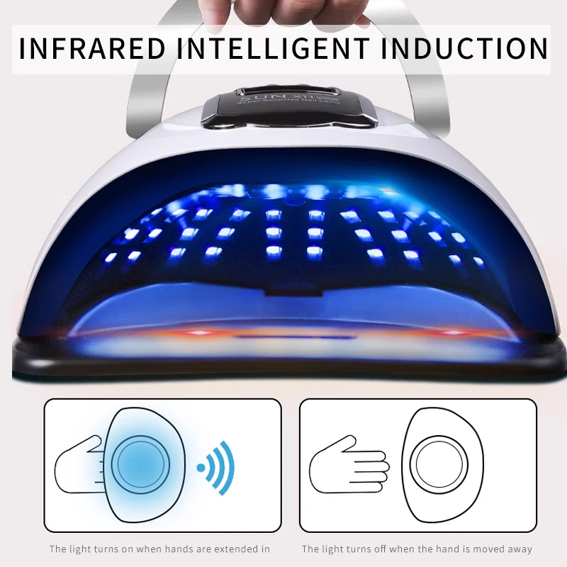 เครื่องอบเล็บ UV LED - กำลังไฟสูง พกพาสะดวก พร้อมหูหิ้วสำหรับอบและบ่มเจล สำหรับทำเล็บ