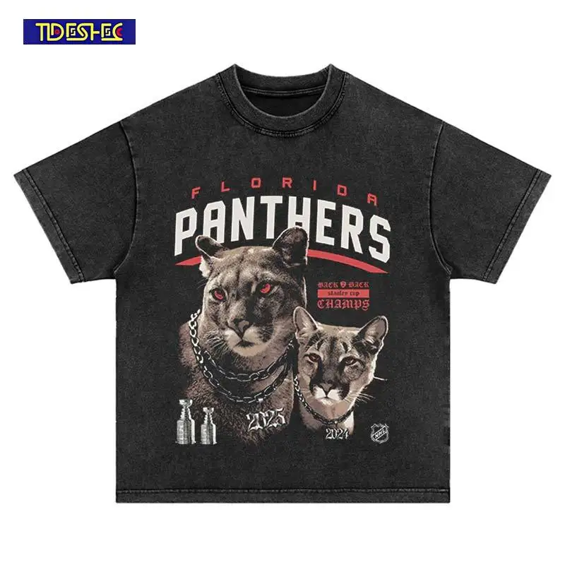 

Летняя футболка в стиле хип-хоп панк с леопардовым принтом, винтажная, оверсайз, свободного кроя, из хлопка, с коротким рукавом, в стиле Харадзюку