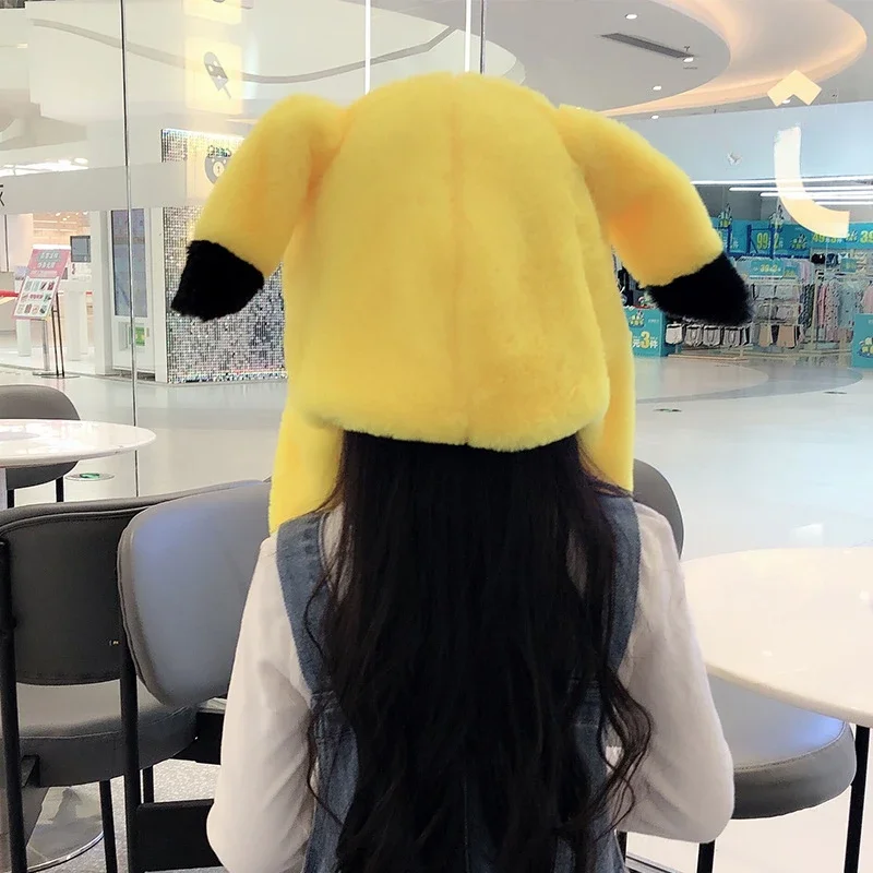 Pokémon Pikachu Ears Move Hat Decoration Cartoon Anime Character Accessories Children's Funny Toys Give Girlfriend Kawaii Gifts