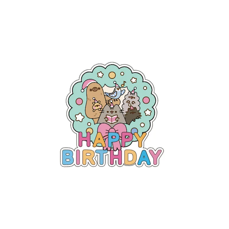 Pusheen Cat Party Decoration forniture di compleanno Banner Cake Topper Balloon regalo per bambini Baby Shower Photo puntelli strumenti di ornamento