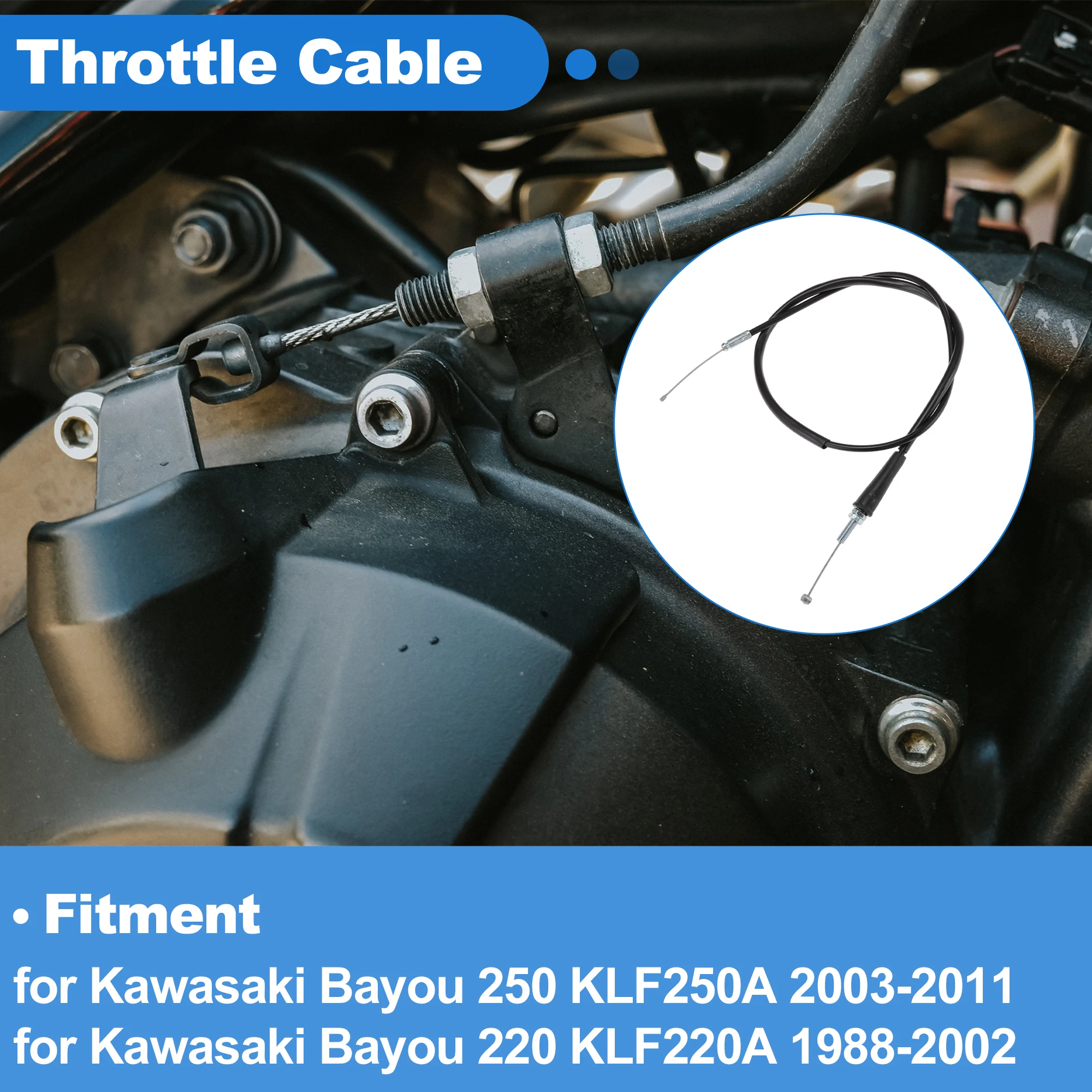 Motoforti Throttle Cable for Kawasaki Bayou 250 KLF250A 2003-2011 030169