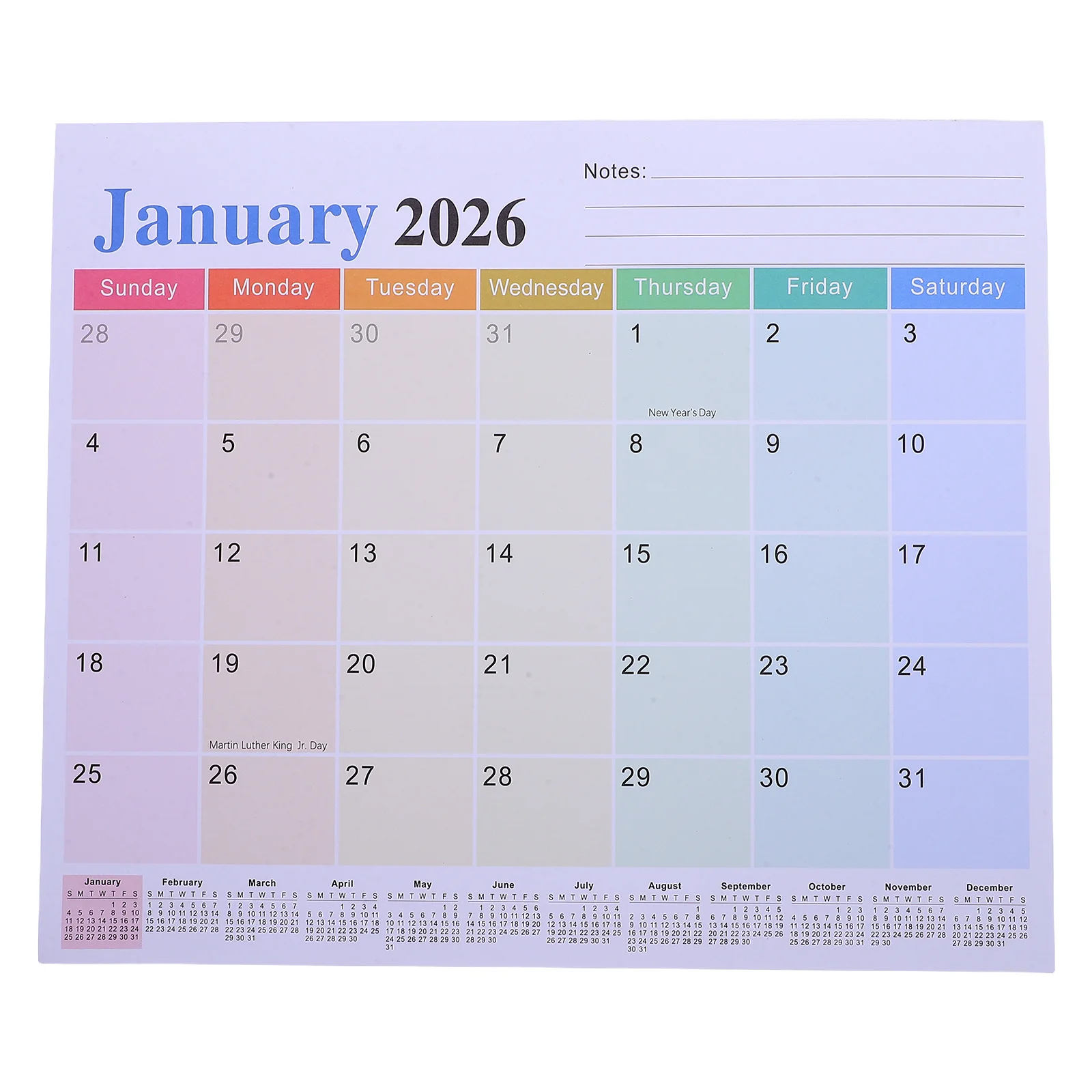 

18-Month Monthly Fridge Calendar Magnetic Jan 2026 to Jun 2027 Refrigerator Planner for Home Office Family Events