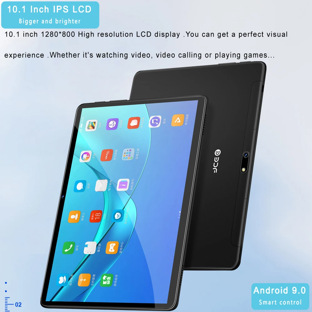 New 10.1 Inch Tablet Android 9.0 Tablet 3G 4G Mobile Phone Call 4GB RAM 64GB ROM Octa Core 8 CPU AI Speed-up Battery