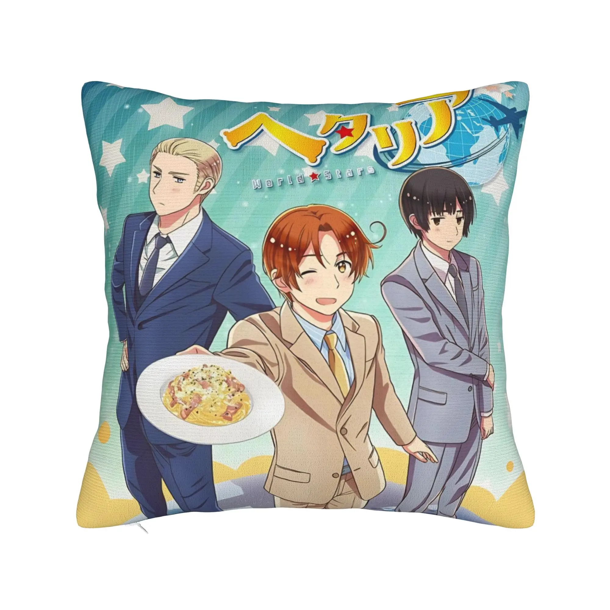 Hetalias Axis Powers Pillowcases Merch Printed Cushion Cover Decoration  Throw Pillow Case Cover Home Multiple Sizes