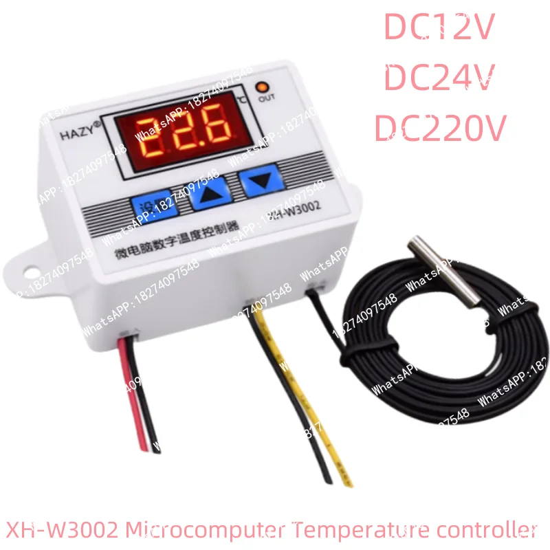 XH-W3002 12V/24V/220V microcomputer temperature controller precisely controls the temperature and starts with delay
