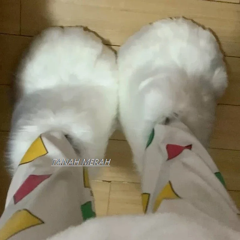 Fursuit Cosplay Pençe Ayakkabı Kigurumi Çizmeler 35-45 Aksesuarları Kürklü Kig Cosplay Kedi Çizmeler Sevimli Kabarık Hayvan Manga Parti Giyilebilir