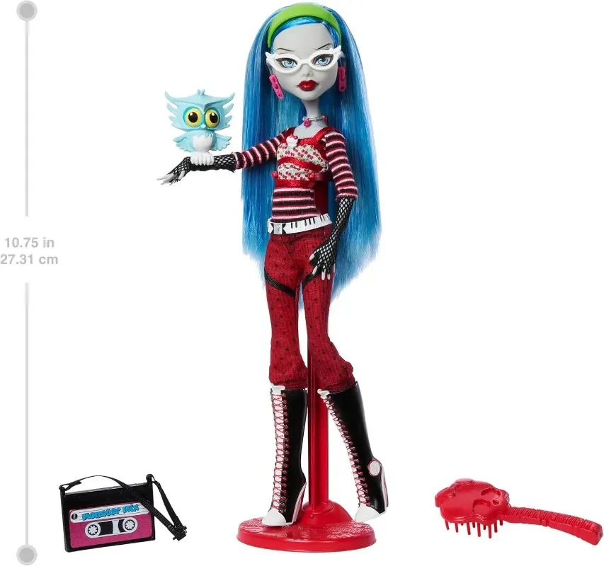 New Surprise Doll Monster High Booriginal Creeproduction Doll Ghoulia Yelps Reproduction with Doll Stand Toy  Gifts for Girls