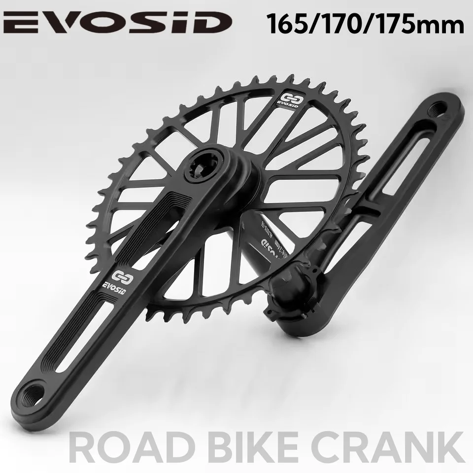 

EVOSID Road Bike Crank Chainring Lightweight Gravel Bicycle Crankset High Strenght Hollow Intergrated Crank Chainwheel Fold Bike