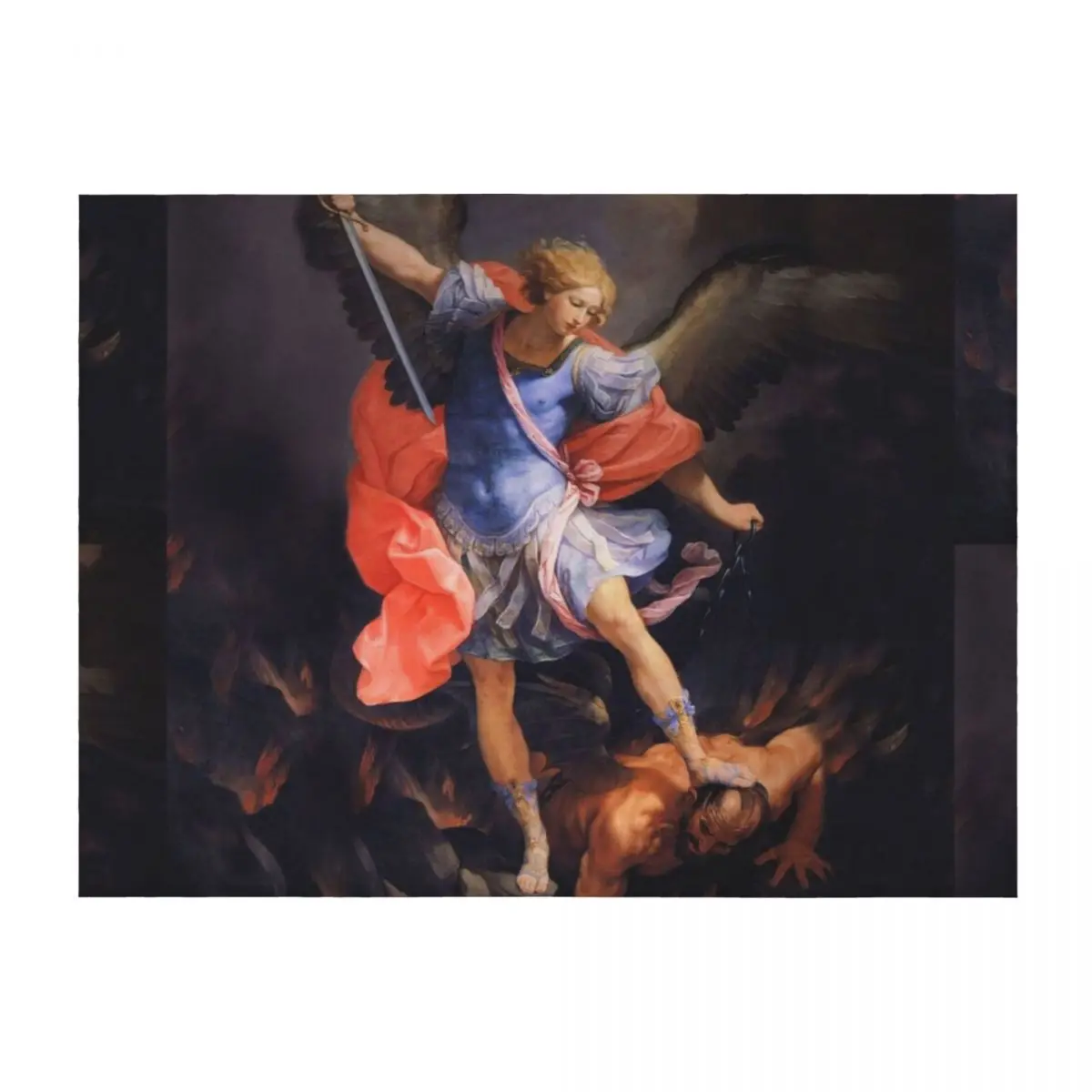 

St Michael Archangel Angel Catholic Saint Devotion Throw Blanket Warm Moving Blankets For Baby Blankets