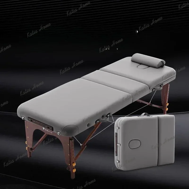 Comfort Nail Massage Tables Folding Lash Gynecological Beech Wood Massage Examination Soft Cushion Furniture Massagetafel MHAMC