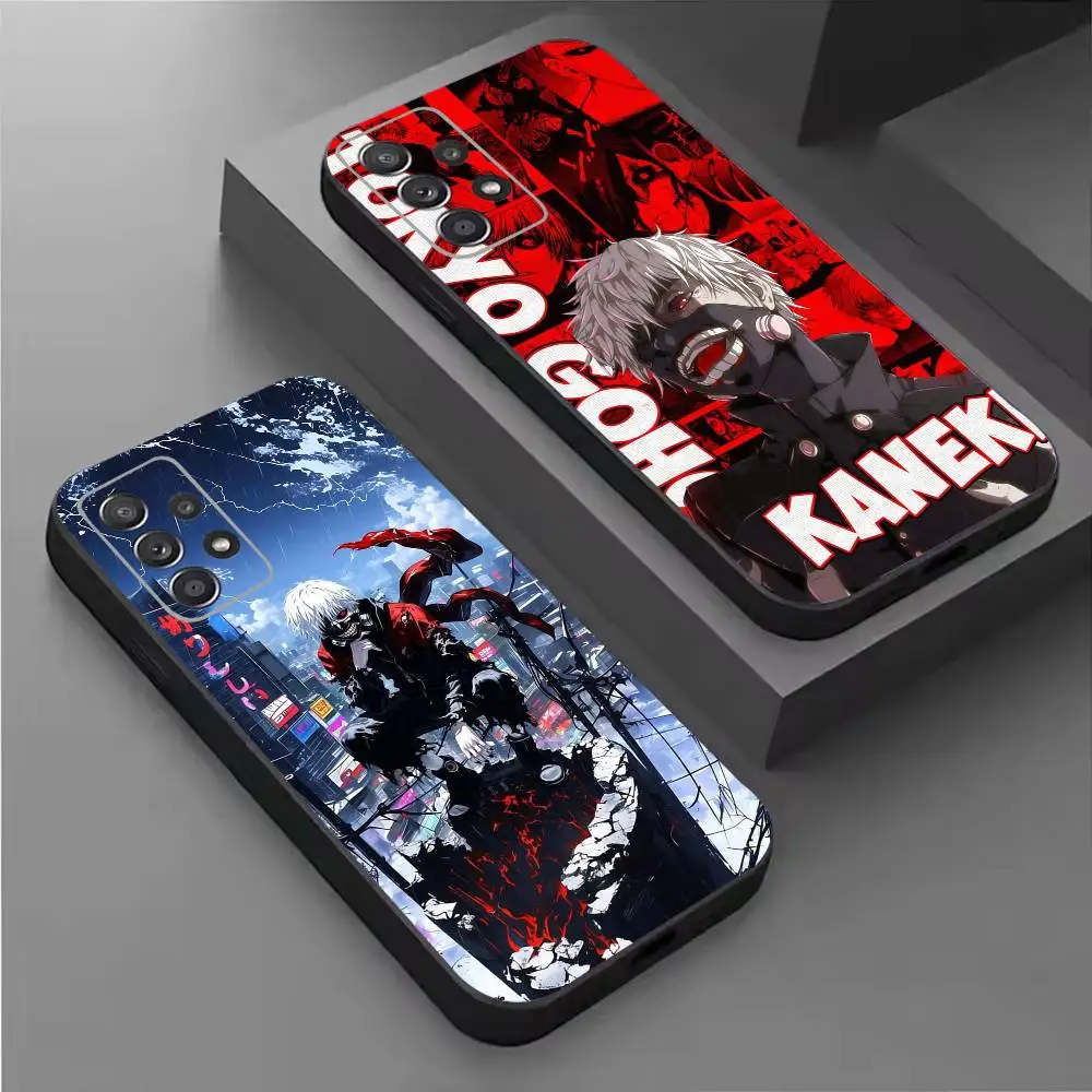 Dark anime T-Tokyo Ghoull Phone Case For Samsung S26,25,24,21,22,21,20,10,9,8,7,6,5,Ultra,Plus,Fe,Lite Black Shell