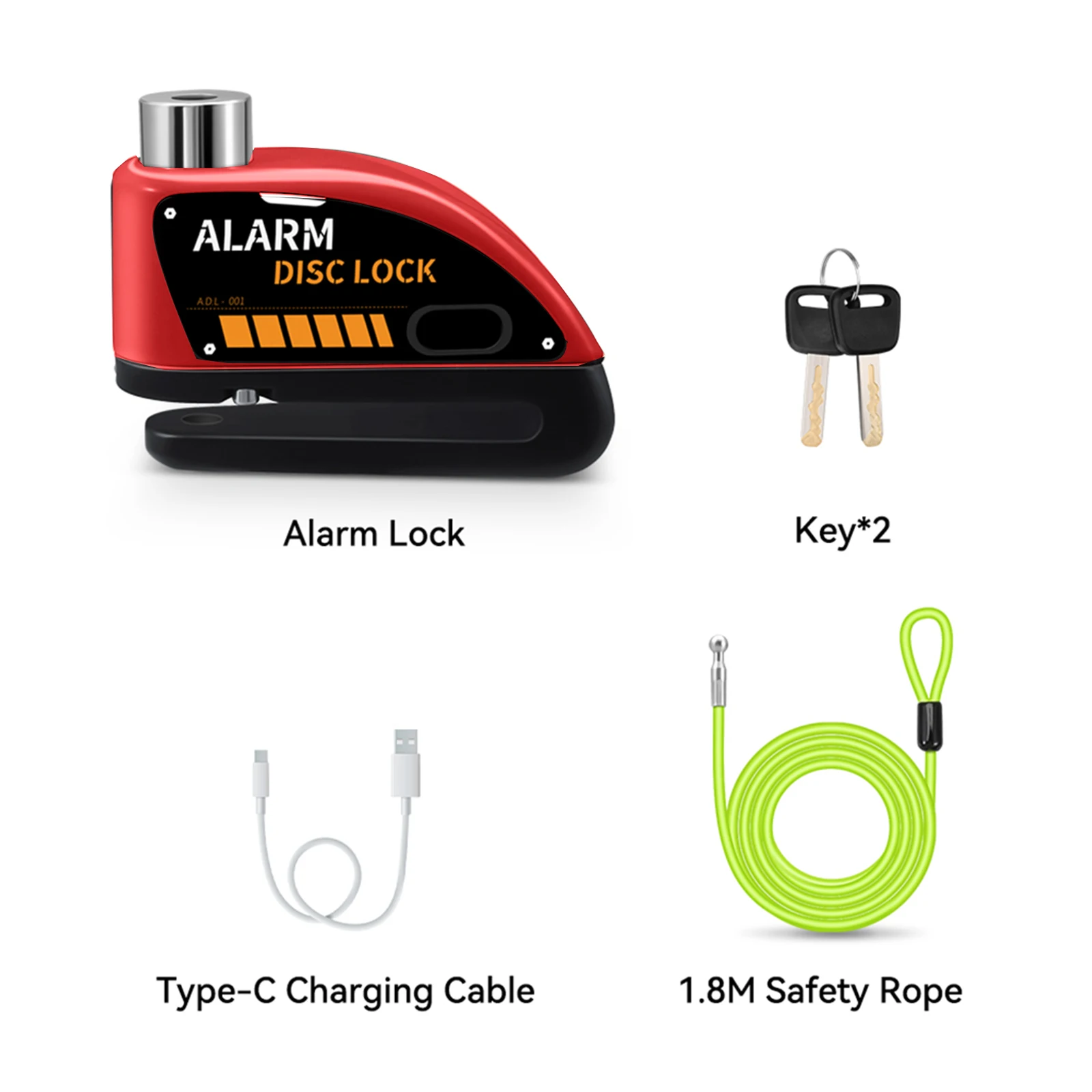 Extractme Motorfiets Alarm Schijfrem Slot 120dB Fietswiel Schijf Hangslot Beveiliging Anti-Diefstal Slot Scooter Alarma Motocicleta