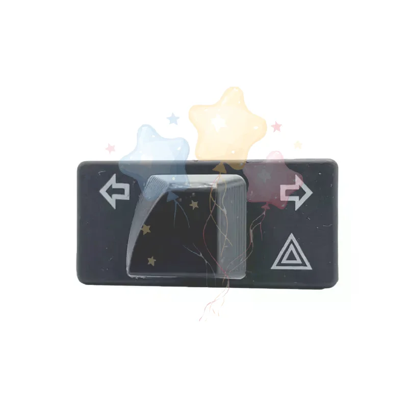 2 Peças 1 Peça Interruptor de Partida e Luz de Sinalização para Motocicleta, Interruptor de Pisca Duplo, Botão de Emergência para Scooter e Ciclomotor