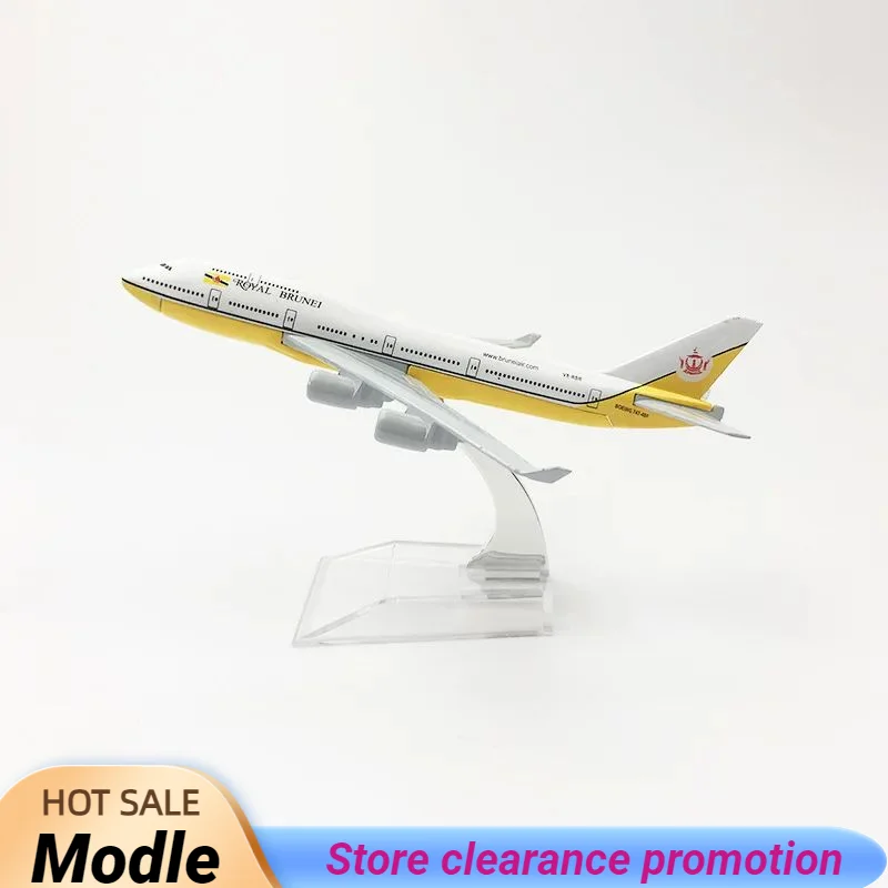 

16CM Alloy aircraft model Brunei Airlines Boeing747 Diecast Aviation Plane Collectible Miniature Toys for Boys Dropshipping