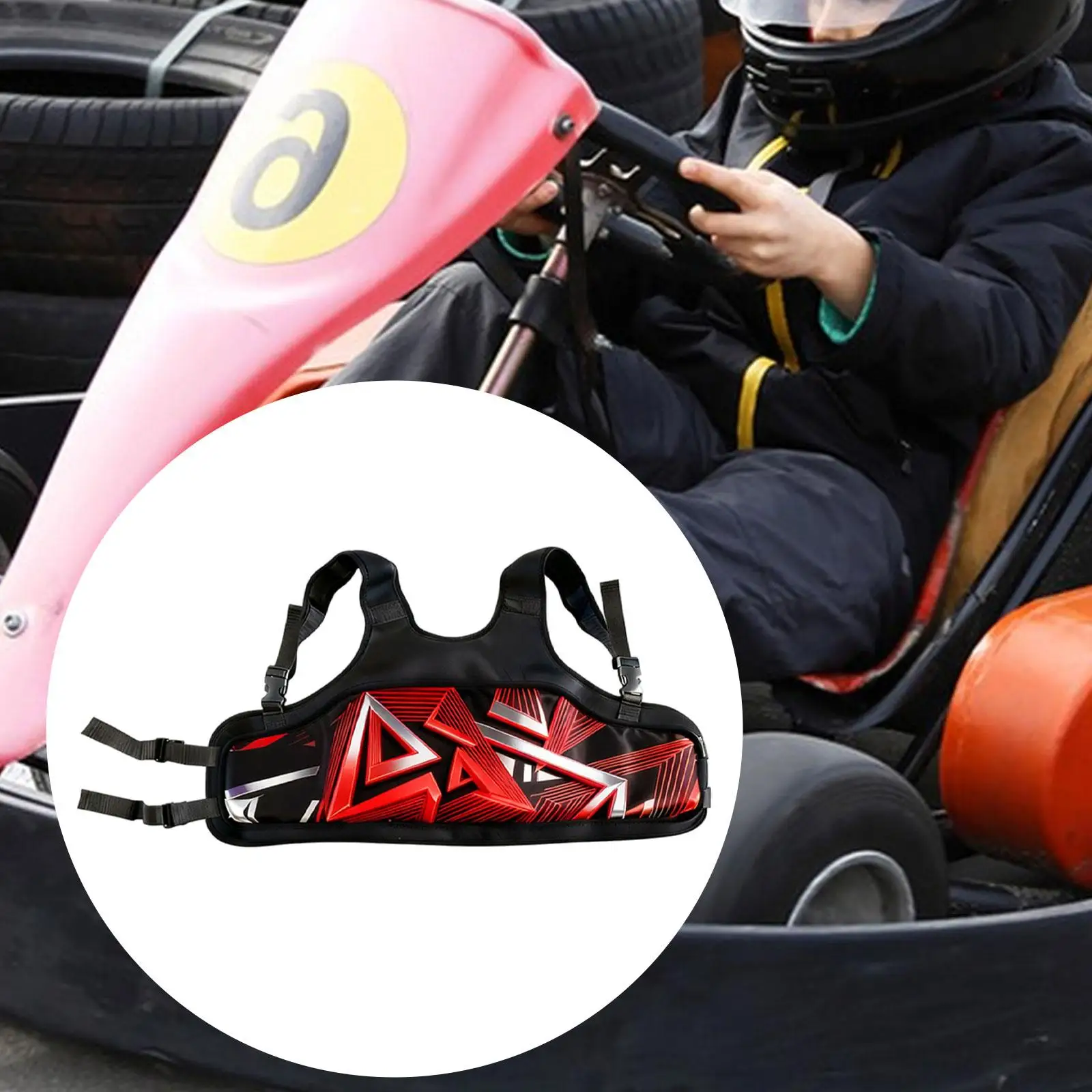 Versatile Sponge Rib Protector for Kids Go Kart Chest Armor Adjustable Comfortable Racing Vest