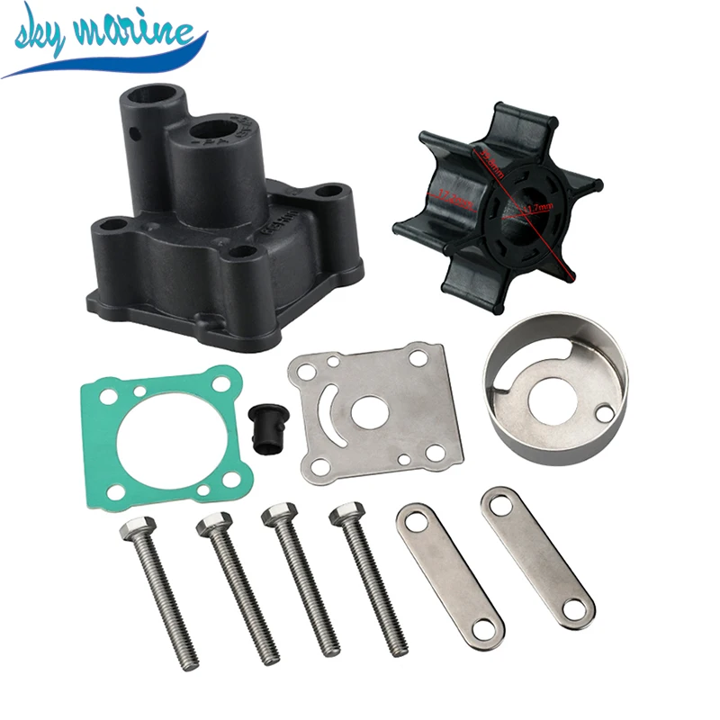 6N0-W0078 Water Pump Impeller Kit For Yamaha Outboard Motor 2T 6HP 8HP 18-3460 6G1-W0078-A1 6N0-W0078-00 6G1-W0078-A0 6G1-W0078