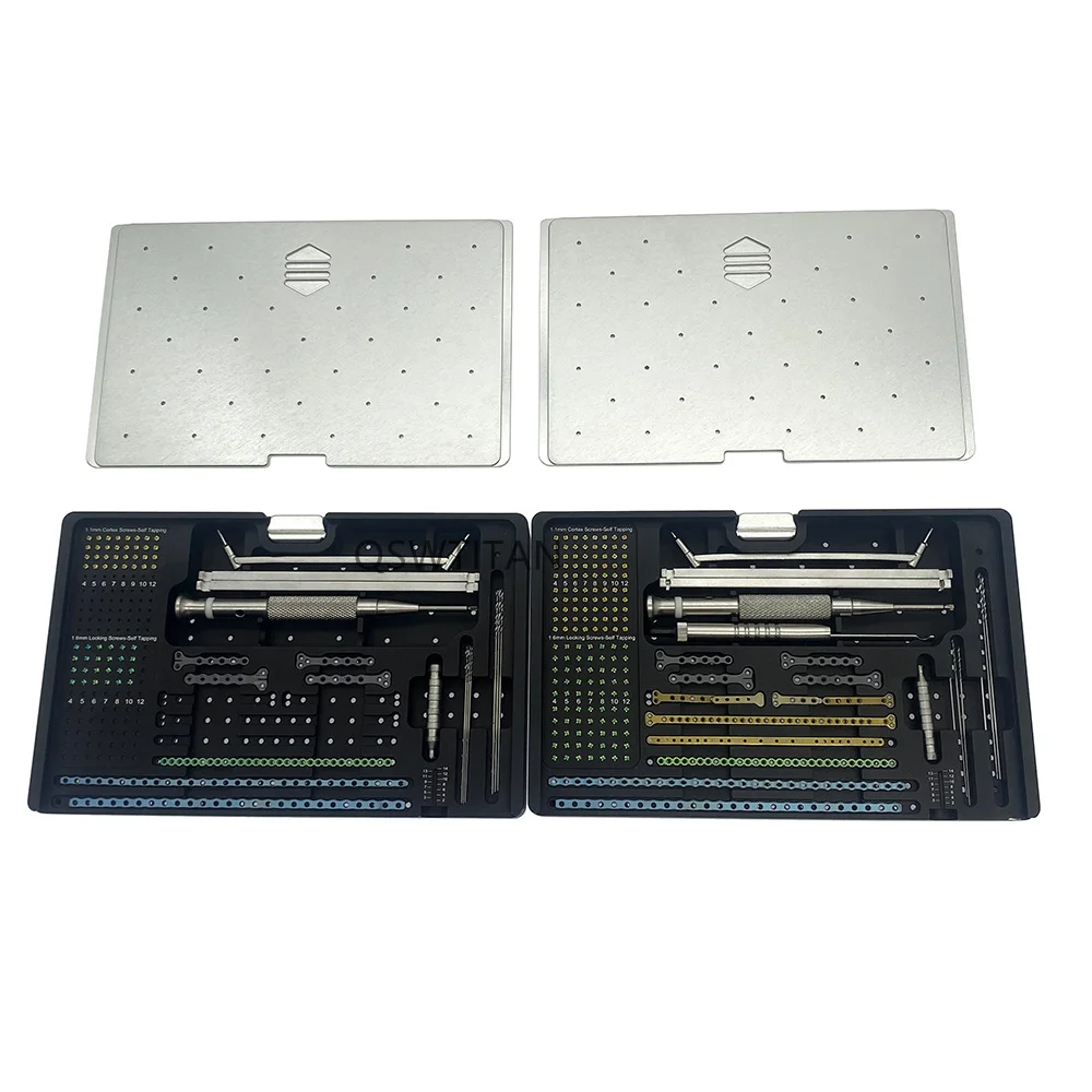 ALPS Mini Titanium Locking Plate System Kit 1.1 1.6mm Small Pet Orthopedic Veterinary Surgical Instruments Set