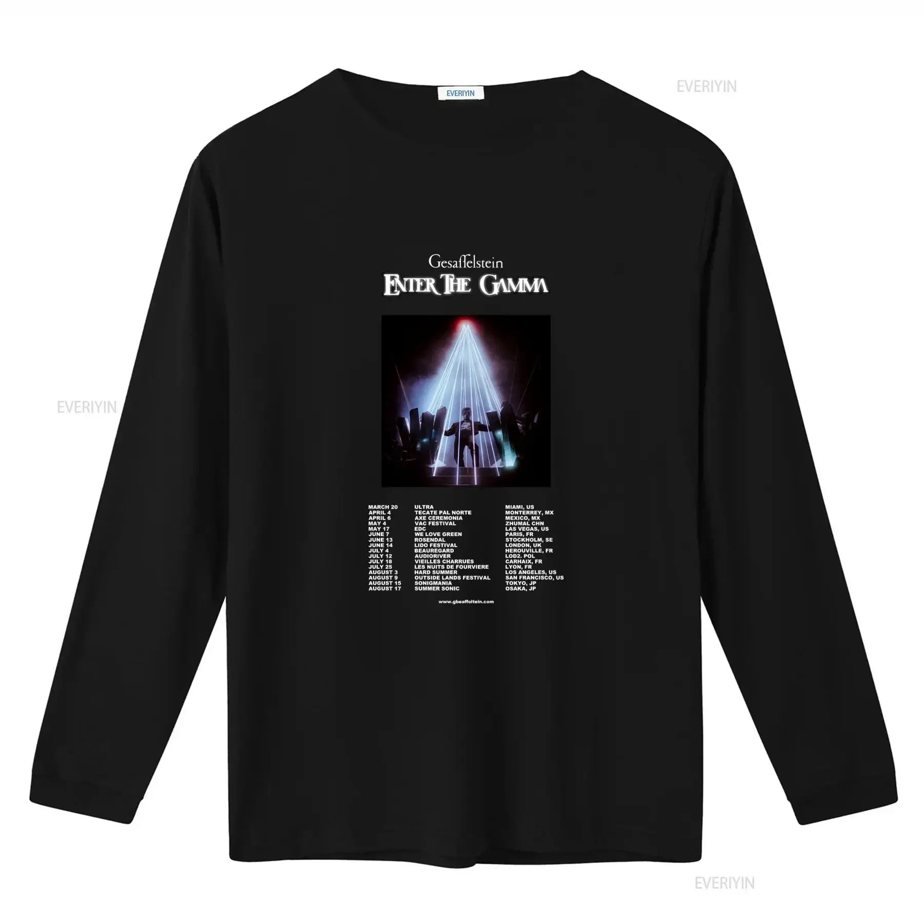 Gesaffelstein Enter The Gamma Tour 2025 Dates Two Sides Classic T Shirt for  vintage Washed graphic Soft Top For Everyday Wear
