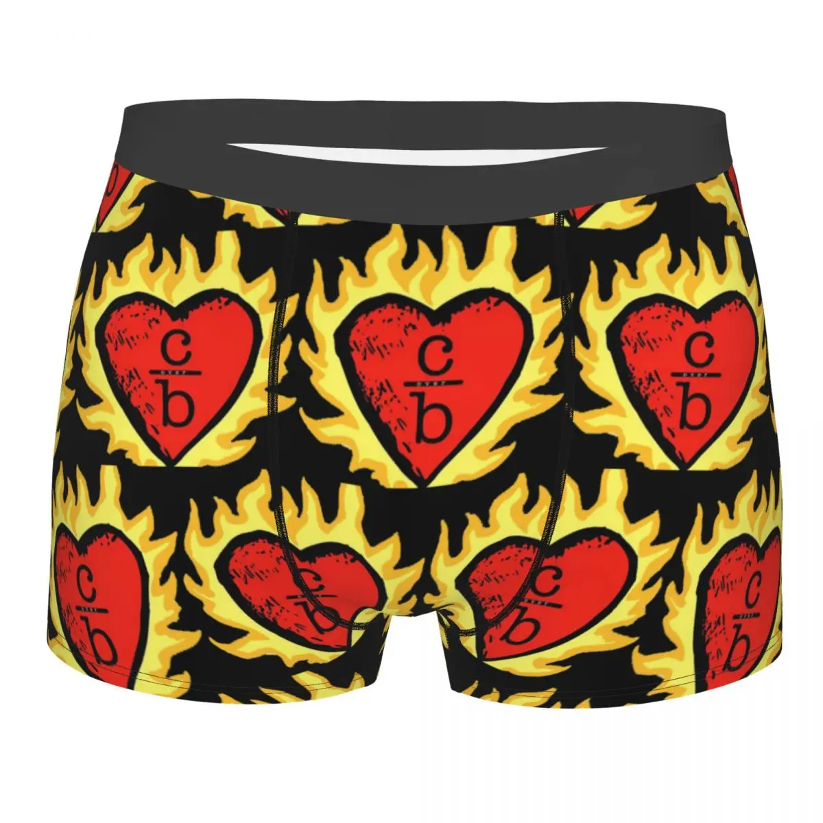 Boxer Underpants Shorts Clothes Over Bros Heart Logo Panties Male Soft Underwear for Homme Man Boyfriend Gifts