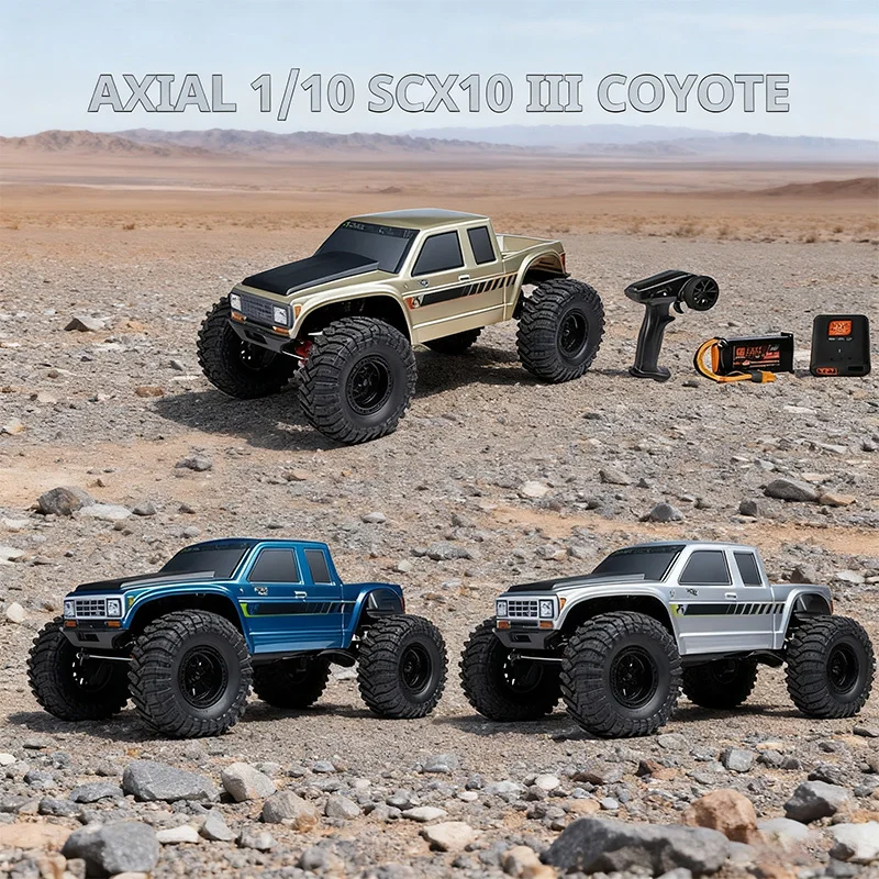 

AXIAL SCX10 III Coyote 1/10 Альпинистский автомобиль RC Модель автомобиля с дистанционным управлением Матовый автомобиль с полным приводом 3S Внедорожник RTR