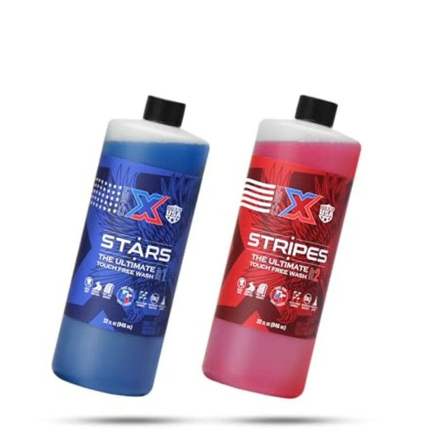 

Stars + Stripes: Touch-Free Vehicle Wash for Trucks Fleets Equipment and Cars - Removes Road Film Grime and Oxidation No Contac