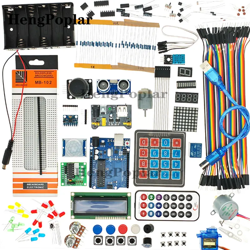 For UNO R3 Learning Kit Upgraded Aro Starter Kit Stepper Motor Learning Kit with Retail Box