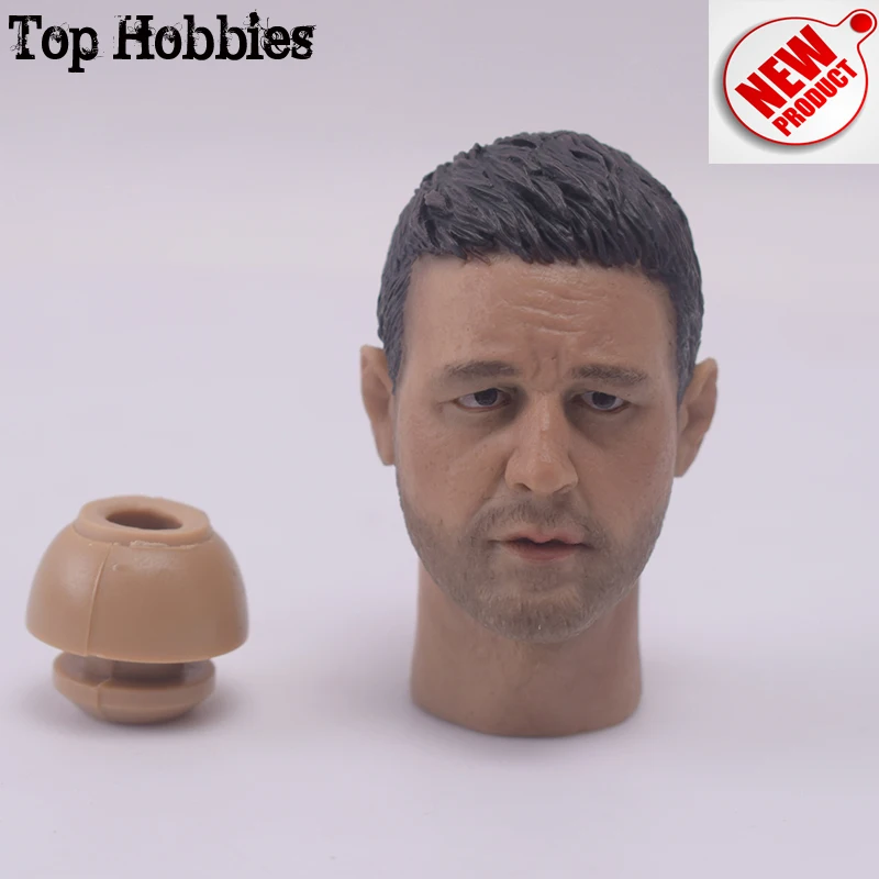 Headplay 1/6 Scale Man Head Sculpture Russell Ira Crowe Carving Male Head Sculpt For 12Inch Coo Body Action Figure HP-0038