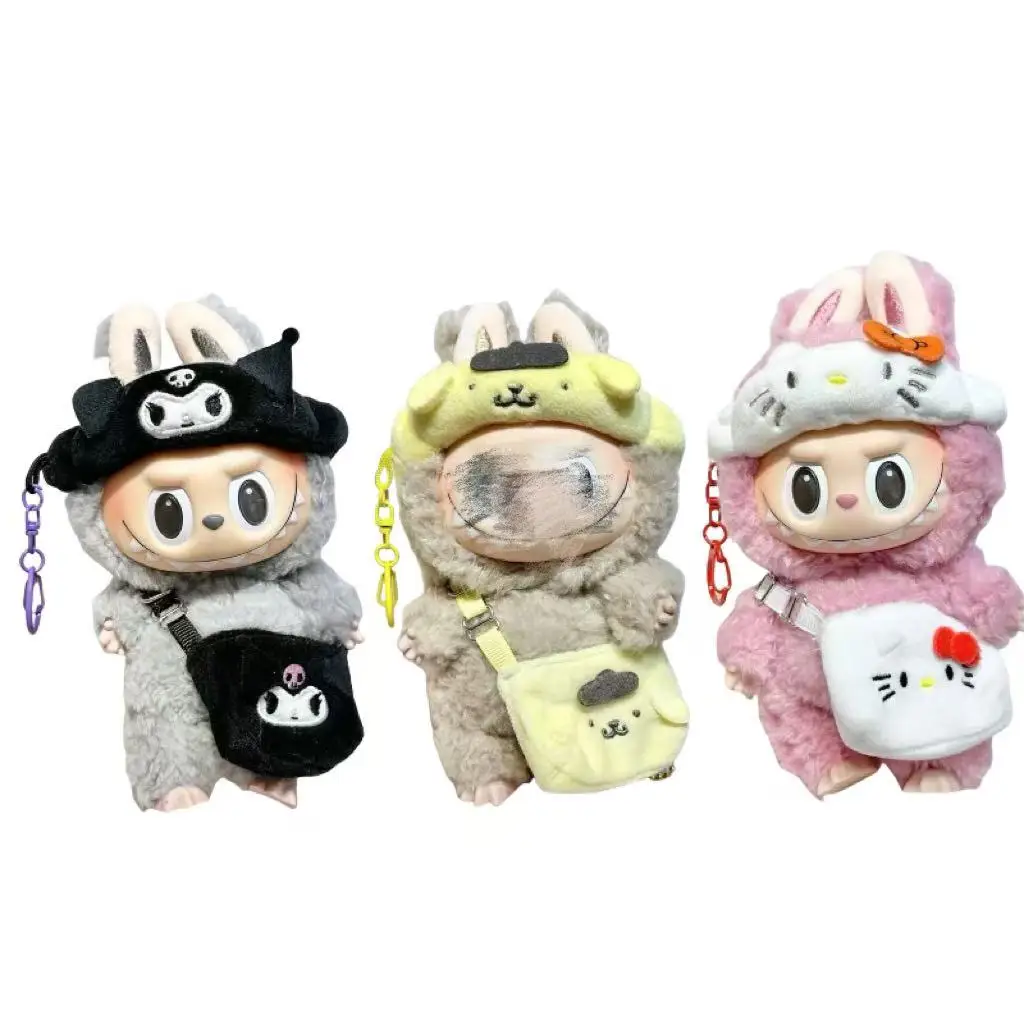 

For Labubu doll clothes Sanrio Cotton Doll DIY Accessories My Melody Kuromi Mini Shoulder Bag Dressing Doll Accessories Gifts