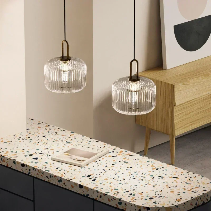 TechHPNordic Minimalist Japanese LED Glass Pendant Lights For Dining Room Kitchen Bedside Home