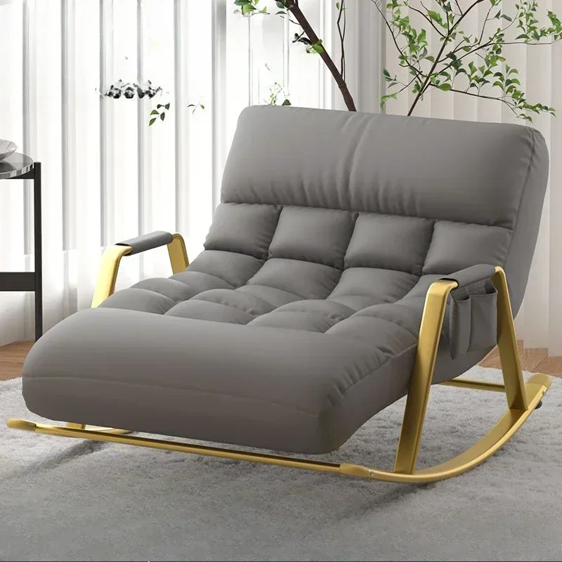 Nordic Comfort Recliner Chair Style Balcony Design Armchair Rocking Chair Comfy Luxury Poltrona A Dondolo Bedroom furniture